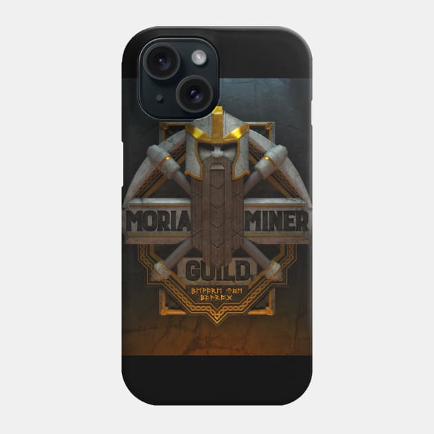 Moria Miner Guild (Poster) Phone Case by CoryFreemanDesign