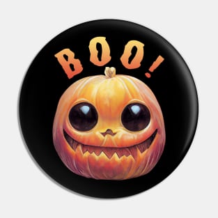 Creepy Cute Halloween Pumpkin Head - BOO! Pin