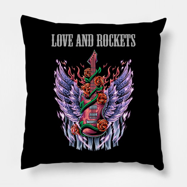 LOVE AND ROCKETS BAND Pillow by Bronze Archer