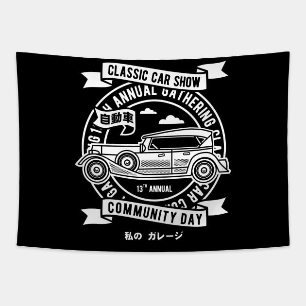 Classic Car Show Tapestry by Z1