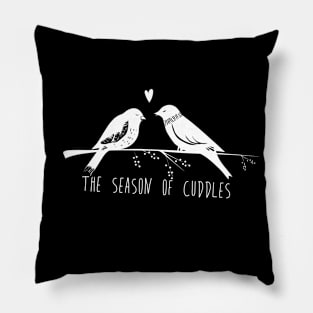 Winter quotes with cute birds design Pillow