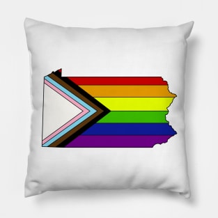 Progress pride flag - Pennsylvania Pillow