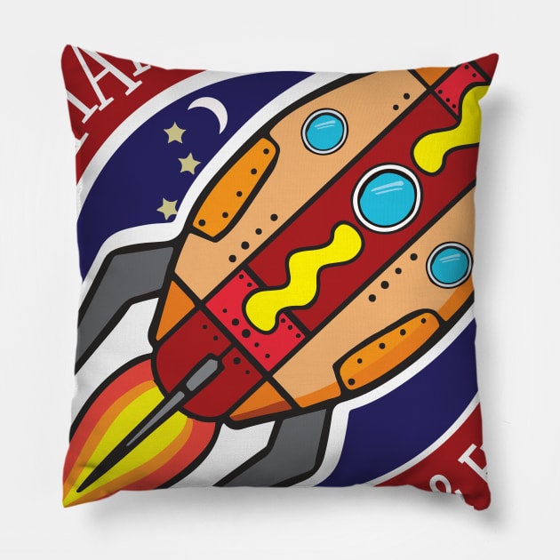 Martian Bob's Hot Dogs & Frozen Custard Pillow by BoxDugArt