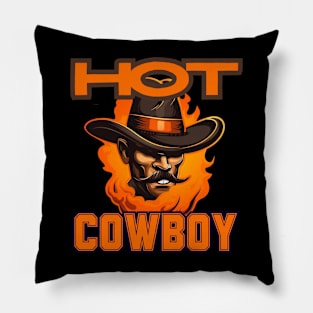 I Love Hot Cowboys Pillow