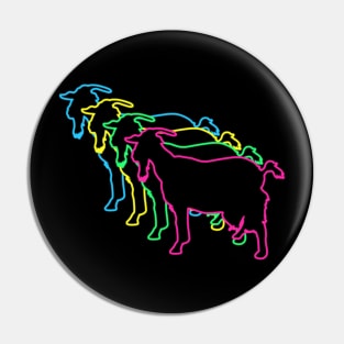 Goat 80s Neon Pin