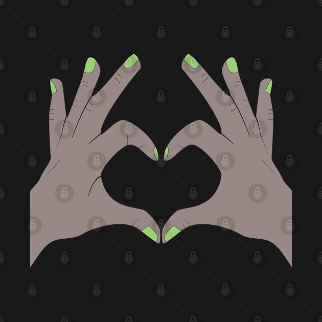 Hands Making Heart Shape Love Sign Language Valentine's Day by Okuadinya