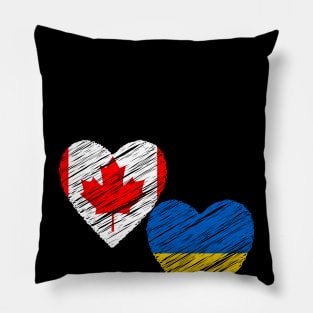 Canada support Ukraine Pillow
