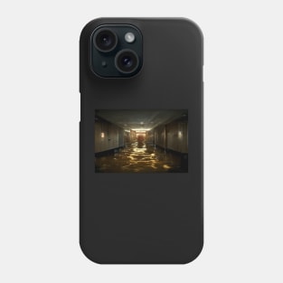 Dark Hotel Hallway Flooded With Water /  Art Styles Different Phone Case