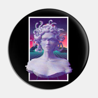 Aesthetic Vaporwave Statue - Medusa Pin