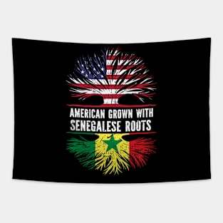 American Grown with Senegalese Roots USA Flag Tapestry