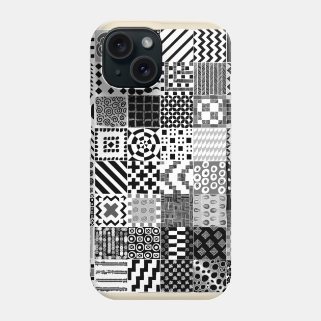 Graphic black n white tee Phone Case by Aimcactus