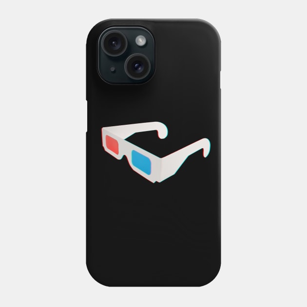 red blue anaglyph 3d eye candy glasses Phone Case by Closeddoor