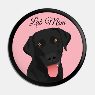 Black Lab Mom Pin