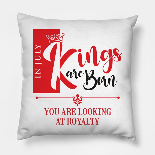 July Birthday King Pillow by DistinctApparel