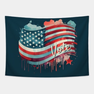 Vote American Flag Tapestry