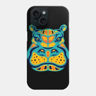 funny hippo art Phone Case