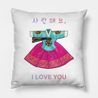 I Love You Hanbok Pillow