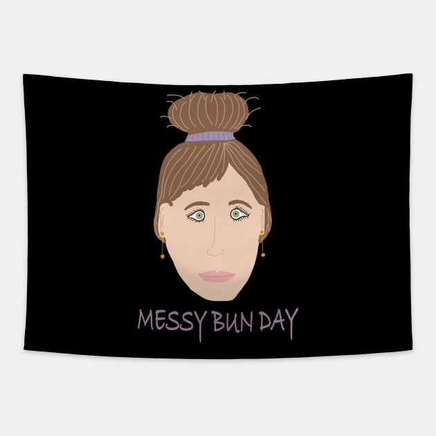 Messy Bun Day Tapestry by Repeat Candy