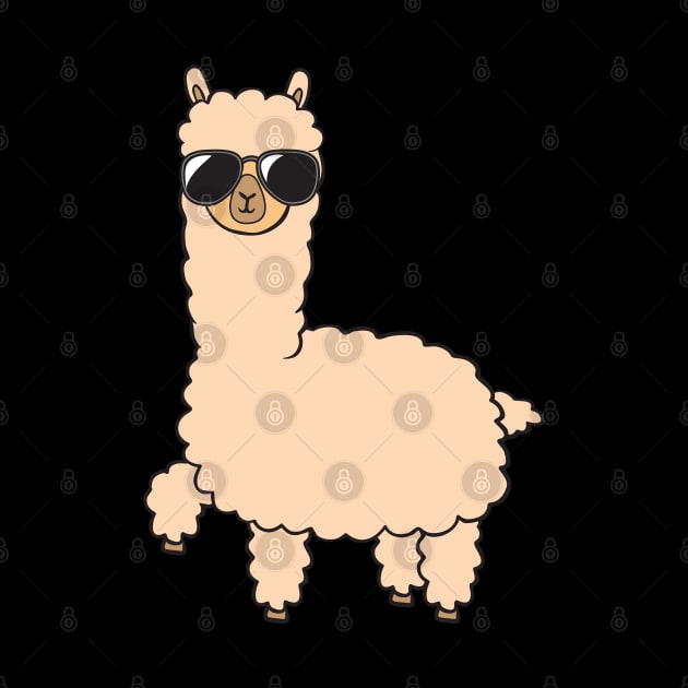 Cool alpaca with sunglasses by theanimaldude