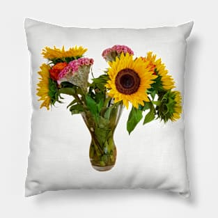 Sunflowers in a Vase Pillow