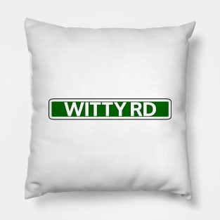 Witty Road Street Sign Pillow