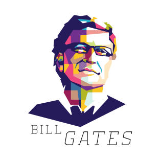 Bill Gates Colorful Geometric art T-Shirt
