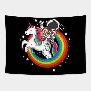 Astronaut Unicorn Space Galaxy Magical Rainbow Tapestry