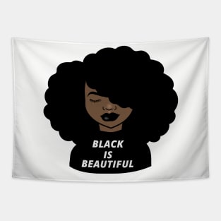 Black is Beautiful Melanin Girl Afro African Tapestry