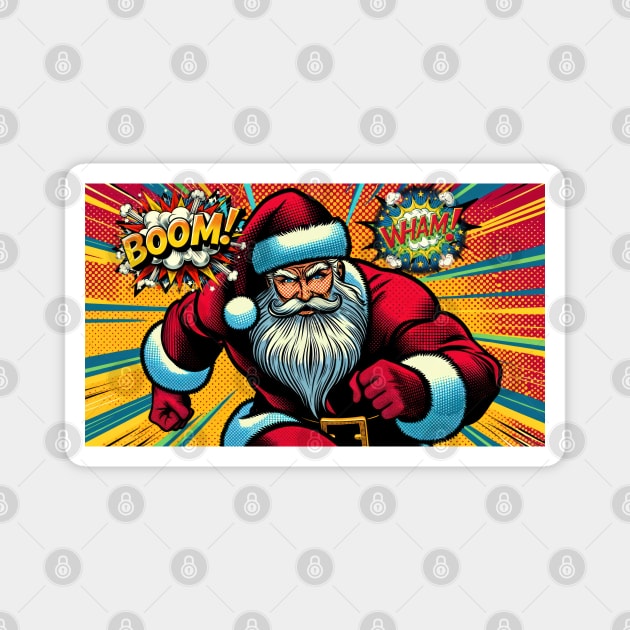 Super Santa Magnet by TooplesArt