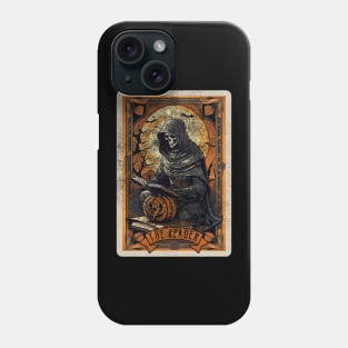 The Reader Distressed Grim Reaper Halloween Tarot Card Phone Case