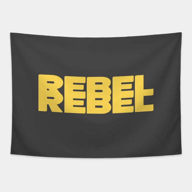 Rebel Rebel, mustard Tapestry by Perezzzoso