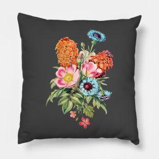 Vintage Flower Bouquet Pillow