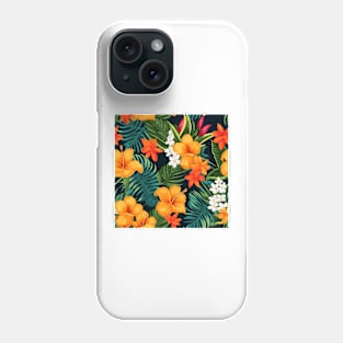 Tropical Flowers Pattern 2 Phone Case