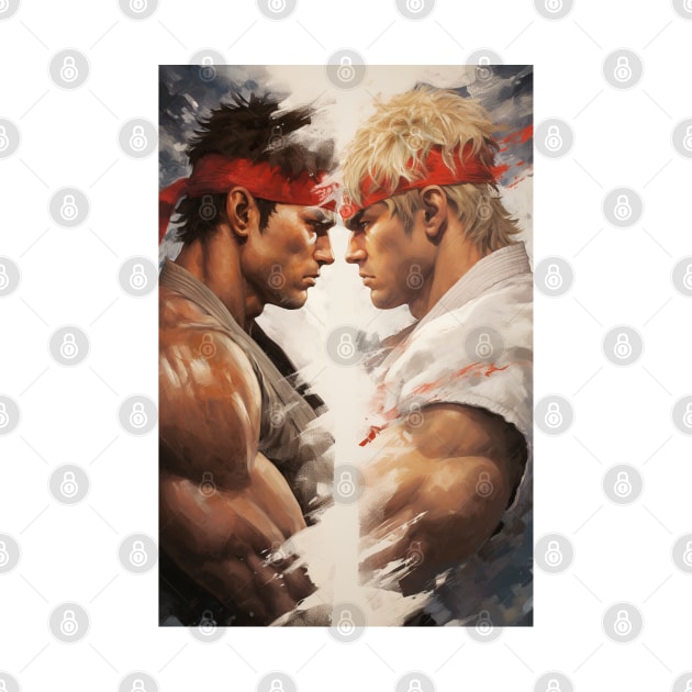 Ken vs. Ryu Street Fighter Design by Labidabop