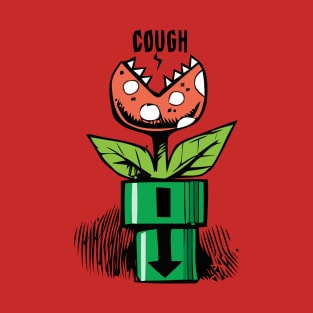 Cartoon Plant Cough T-Shirt