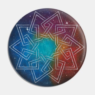 Lagoon Nebula galaxy star pattern watercolor Pin