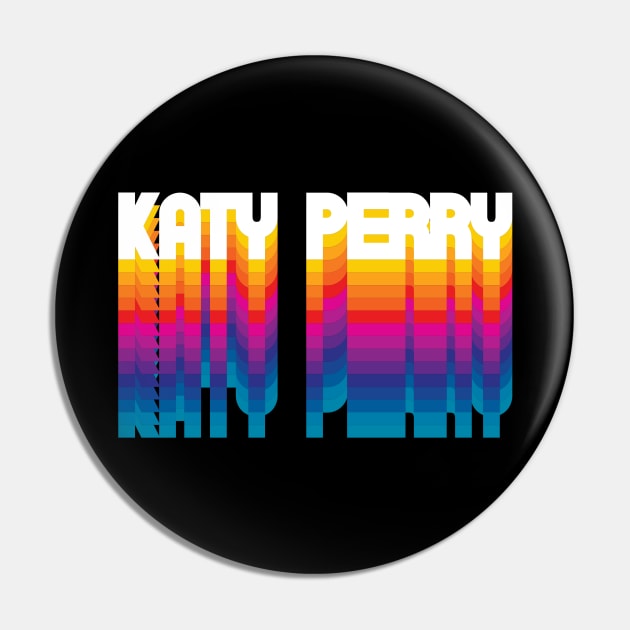 Retro Katy Proud Name Personalized Gift Rainbow Style Pin by Time Travel Style