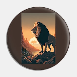 The Lion's Sunset Pin