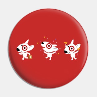 Happy Bullseye Dogs Team Member Pin