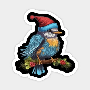 Eastern Bluebird Christmas Magnet