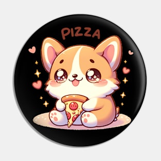 Funny Pizza Cute Dog Lover Pin