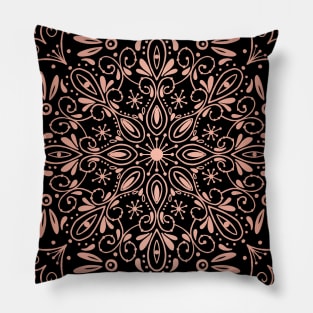 Peacock Mandala - Rose gold Palette Pillow