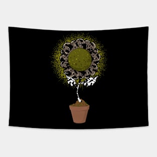 Cow Print Sunflower Animal Cow Pattern Tapestry