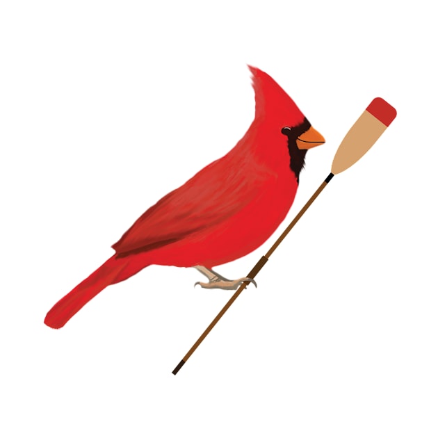 Rowing Cardinal by College Mascot Designs