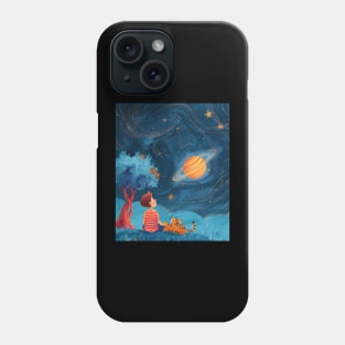 Building Fantasies with Calvin and Hobbes Phone Case