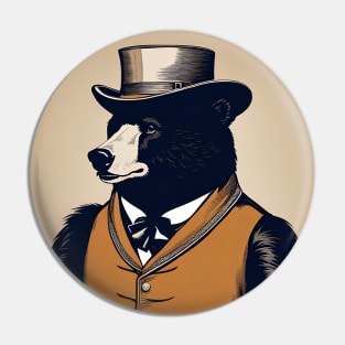 He's A Very Debonair Bear Pin