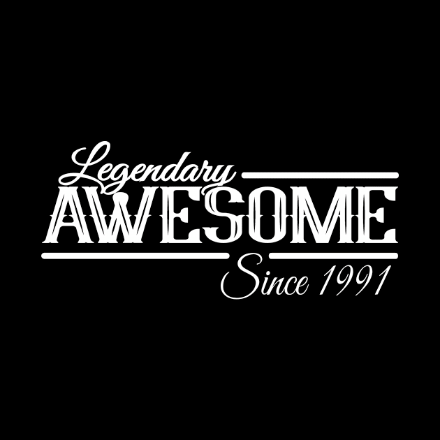 Awesome 30th birthday since 1991 by HBfunshirts