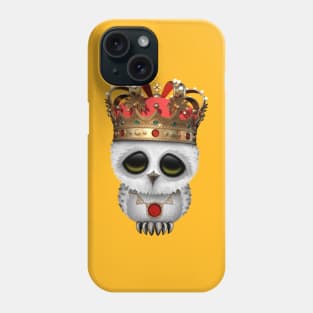 Cute Royal Snowy Owl Wearing Crown Phone Case