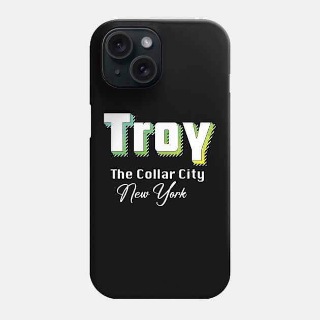 Troy New York Yellow Text Phone Case by WE BOUGHT ZOO