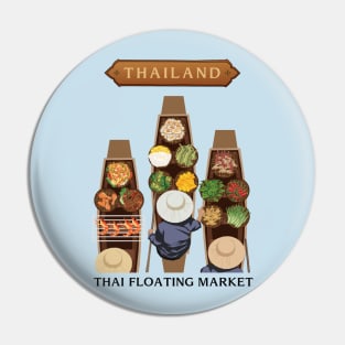 Thai Floating Market Pin